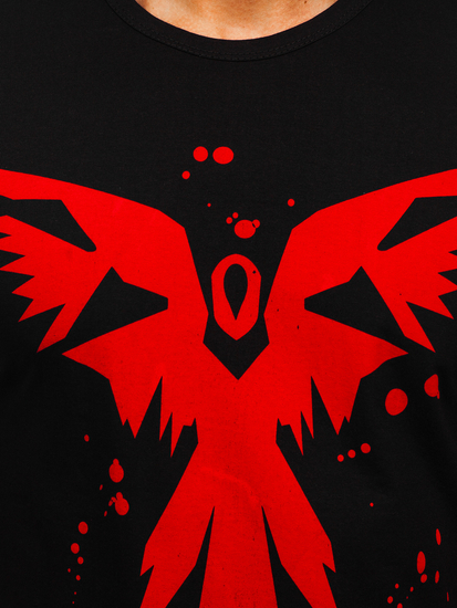 Μαύρο μπλουζάκι τυπωμένο με Bolf 14804