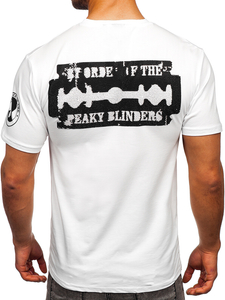 Λευκο T-shirt ανδρικο με εφαρμογες Bolf 21004