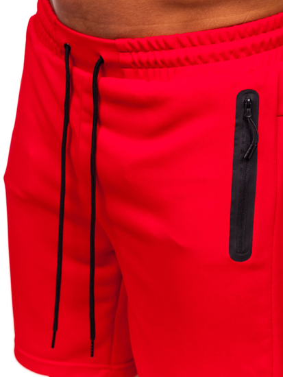 Κόκκινα αθλητικά κοντά σορτς ανδρικά Bolf 17K532