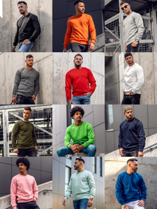 Μαύρο ανδρικό φούτερ χωρίς κουκούλα Bolf 2001A