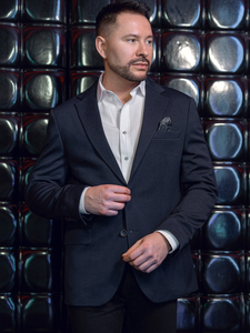 Ανδρικό Casual Χρωματιστή ζακέτα Μελανώδης Bolf 24401-1