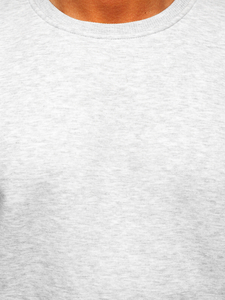 Ανοιχτο γκρι Φουτερ ανδρικο χωρις κουκουλα Bolf 2001