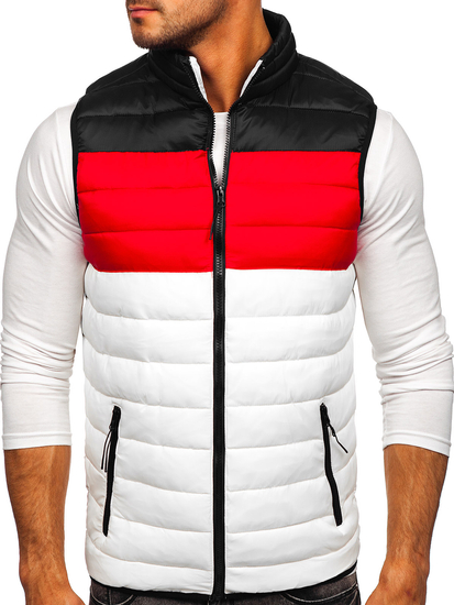 Λευκο-Μαυρο καπιτονε γιλεκο ανδρικο Bolf HDL88005