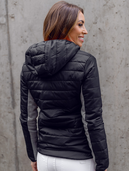 Γυναικείο ελαφρύ μπουφάν Μαύρος Bolf KSW4006A