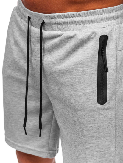 Γκρι αθλητικά κοντά σορτς ανδρικά Bolf 17K533