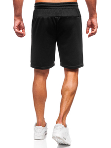 Μαύρα αθλητικά κοντά σορτς ανδρικά Bolf 17K533