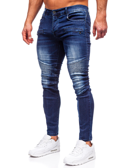 Μπλε ανδρικό τζιν παντελόνι slim fit Bolf MP0029B