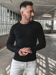 Μαύρο ανδρικό πουλόβερ Bolf MMB602