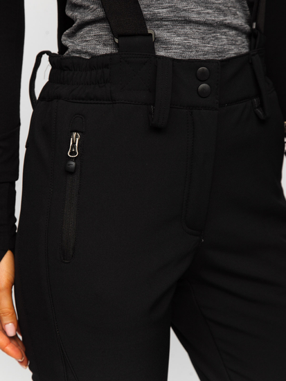 Μαύρο γυναικείο παντελόνι trekking Bolf W702