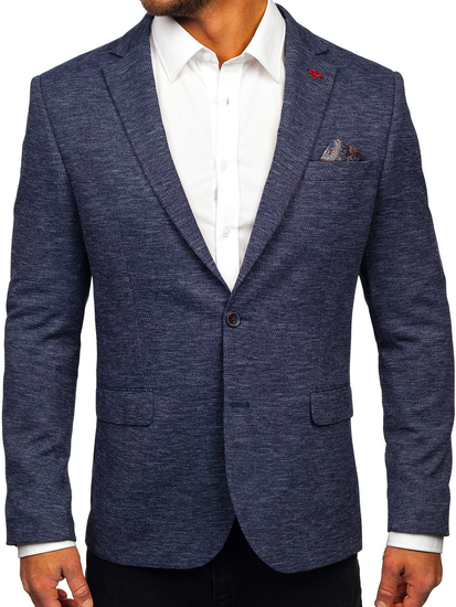 Ναυτικό Μπλε ανδρικό σακάκι casual Bolf 018