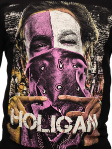 Μαύρο μακρυμάνικο μπλουζάκι ανδρικό με στάμπα Bolf 146749