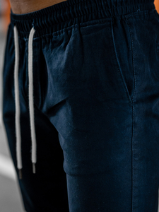 Σκουρο ναυτικο μπλε παντελονι ανδρικο jogger Bolf 1145