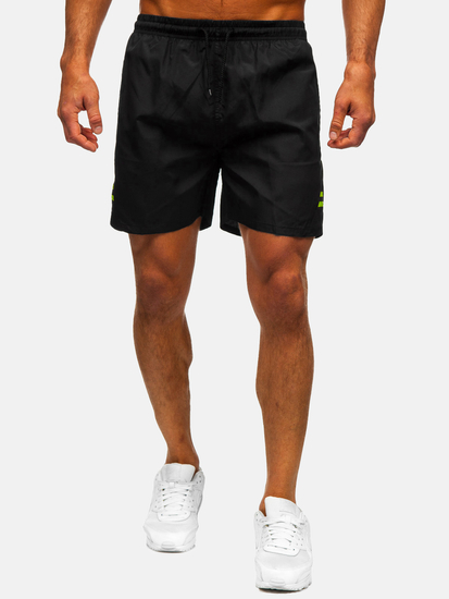 Μαύρο κοντό ανδρικό μαγιό Bolf QD29