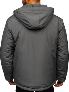Γραφίτη μπουφάν ανδρικό χειμερινό αθλητικό Bolf HH011