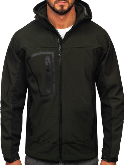 Χακί ανδρικό softshell μπουφάν Bolf T019