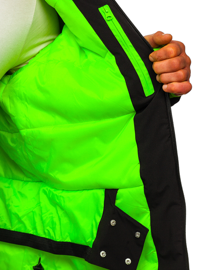 Μαύρο μπουφάν ανδρικό χειμερινό αθλητικό Bolf HH011