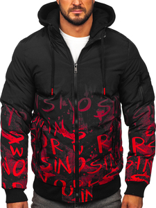 Κόκκινο ανδρικό χειμερινό καπιτονέ μπουφάν Bolf 27M8102