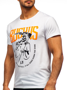 Λευκο T-shirt ανδρικο με σταμπα Bolf KS2633