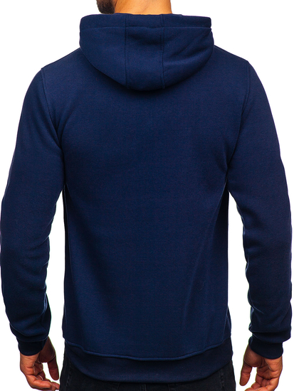 Μπλε ανδρική μπλούζα με κουκούλα Bolf MB001