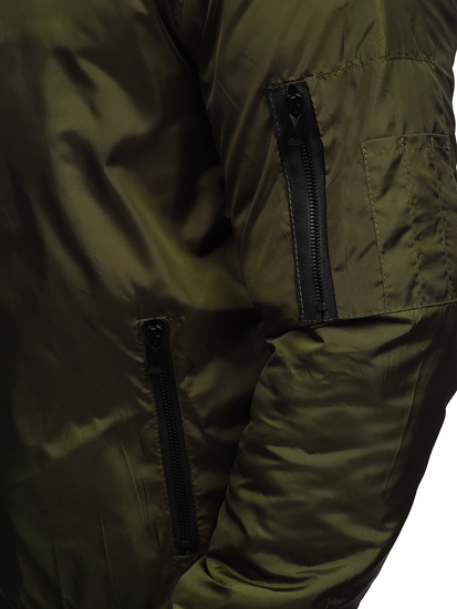 Ανδρικό μεταβατικό πράσινο bomber μπουφάν Bolf AK95