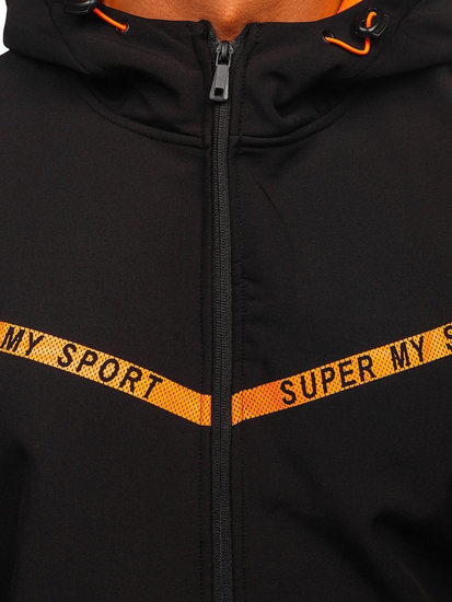 Μαυρο μπουφαν ανδρικο μεταβατικο softshell Bolf KS2181