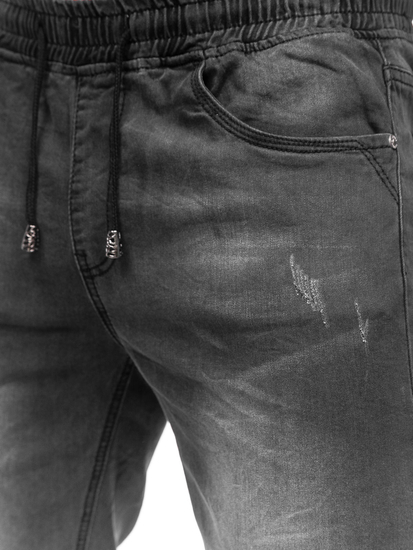 Μαυρο τζιν σορτς ανδρικο Bolf K15010-2