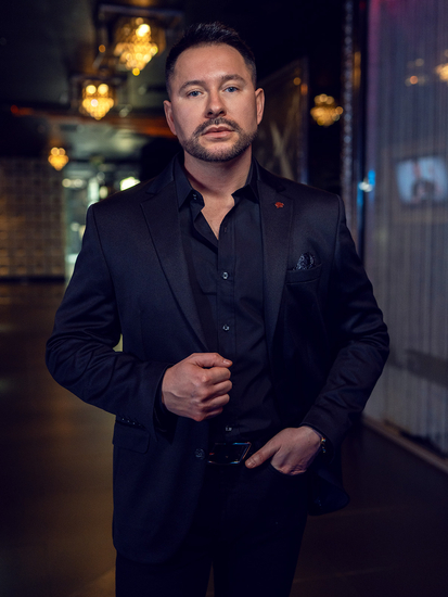 Ανδρικό Casual Χρωματιστή ζακέτα Μαύρος Bolf 026A