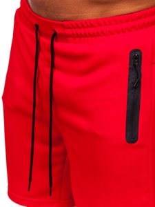 Κόκκινα αθλητικά κοντά σορτς ανδρικά Bolf 17K532