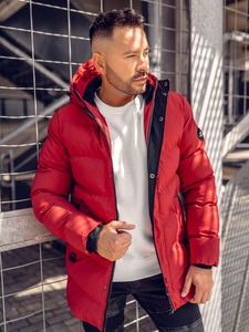 Μπλε μαρέν καπιτονέ μπουφάν ανδρικό χειμερινό παρκά Bolf 7330