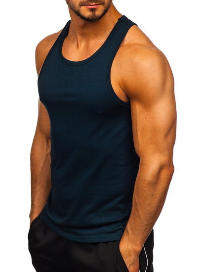 Μπλουζακι tank top χωρις εκτυπωση ναυτικο μπλε Bolf 99002