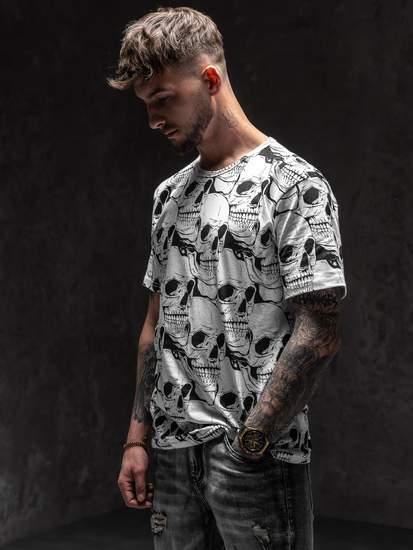 Λευκο T-shirt ανδρικο με σταμπα Bolf 14928