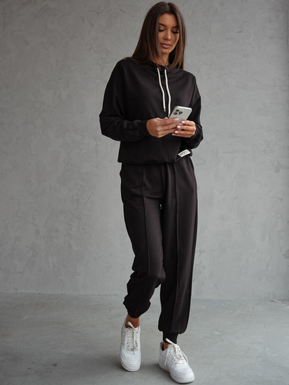 Γυναικεία αθλητική στολή 2 τεμαχίων Μαύρος Bolf 82162