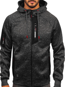 Γραφίτης επενδεδυμένη ανδρική μπλούζα με κουκούλα Bolf TC1306