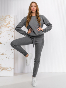 Γκρι γυναικείο διμερές αθλητικό σετ Bolf 0001A1