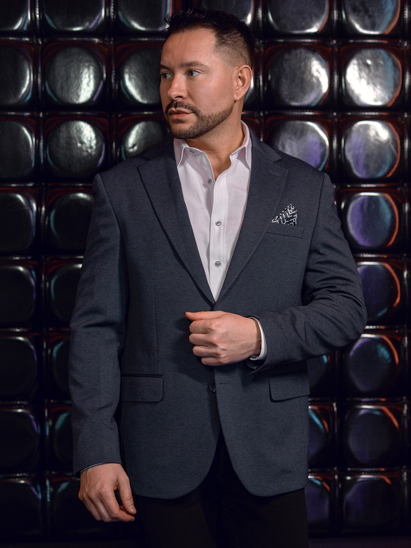 Ανδρικό Casual Χρωματιστή ζακέτα Ναυτικό μπλε Bolf 24401-1