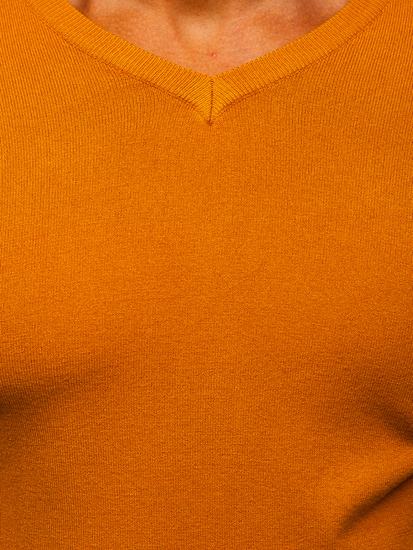 Ανδρικό πουλόβερ με λαιμόκοψη Camel Bolf YY03