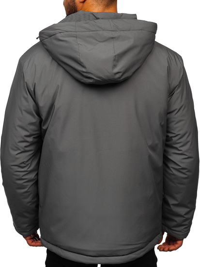 Γραφίτη μπουφάν ανδρικό χειμερινό αθλητικό Bolf HH011