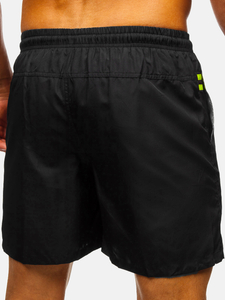 Μαύρο κοντό ανδρικό μαγιό Bolf QD32