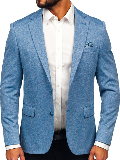 Μπλε ανδρικό σακάκι casual Bolf 24401