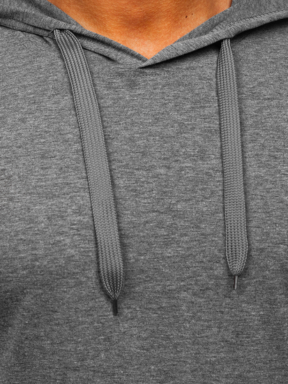 Γραφίτης χωρίς στάμπα t-shirt ανδρικό με κουκούλα Bolf 8T89