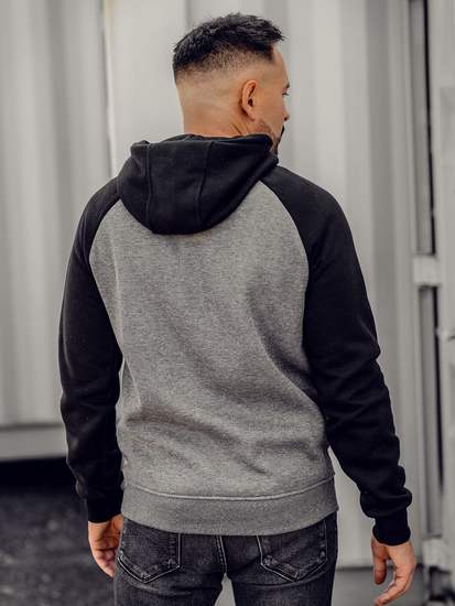 Γραφιτη Φουτερ ανδρικο με κουκουλα Bolf LM77002