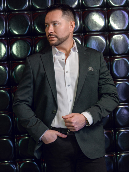 Ανδρικό Casual Χρωματιστή ζακέτα Πράσινος Bolf 24401-1