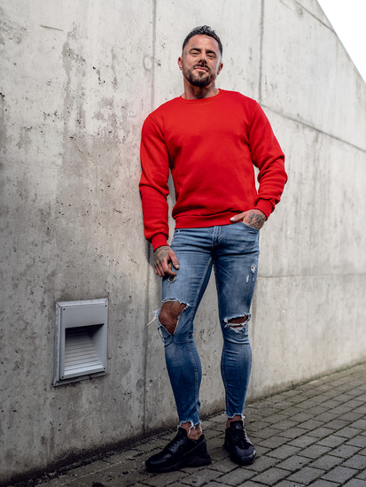 Ανδρικό φούτερ χωρίς κουκούλα indigo Bolf 2001