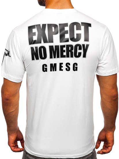 Λευκο t-shirt ανδρικο με σταμπα Bolf 2291