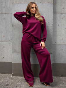 Γυναικεία αθλητική στολή βουτύρου 2 τεμαχίων Κόκκινο κρασί Bolf 821111