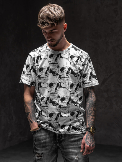 Λευκο T-shirt ανδρικο με σταμπα Bolf 14928