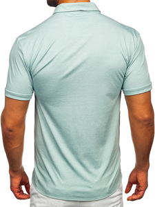 Ανδρικό πουκάμισο με κοντό μανίκι σε χρώμα μέντας Bolf 2005