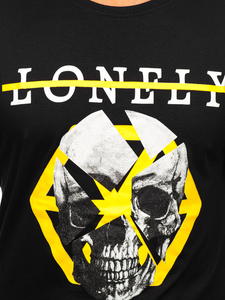 Μαυρο T-shirt ανδρικο με σταμπα Bolf Y70011