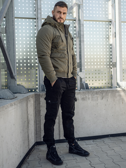 πρασινο χοντρο μπουφαν ανδρικο χειμερινο βαμβακερο Bolf 1890