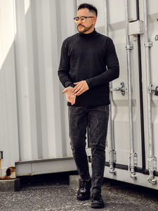 Μαύρο βασικό ανδρικό ζιβάγκο Bolf 145348